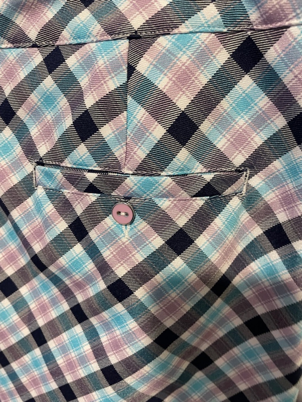 Lady Hagen Blue and Pink Plaid Skort with Side Zip Sz10 - Picture 5 of 6
